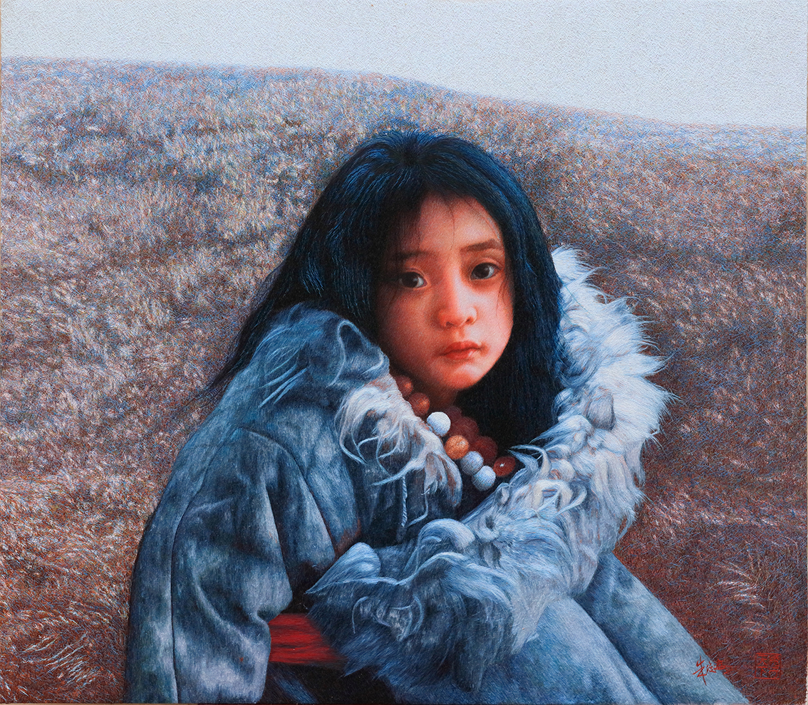 朱军成苏绣乱针绣作品微风吹动发梢.jpg