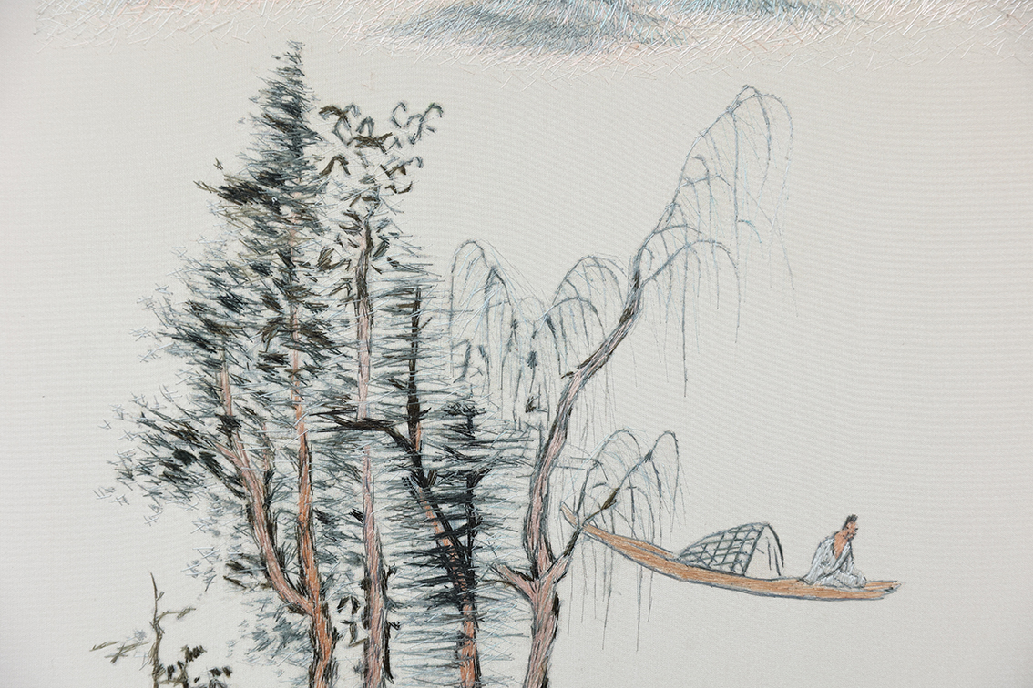 蓝瑛仿古山水画刺绣：技艺与艺术的完美融合，扬州市礼好一然绣研究院国家级朱军成技能大师工作室绣制2.jpg