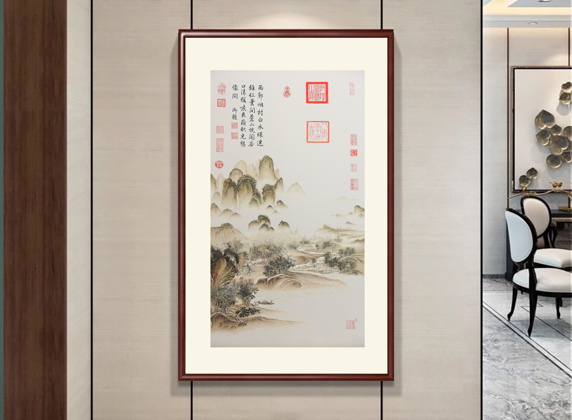北宋赵佶溪山秋色图刺绣，扬州市礼好一然绣研究院国家级朱军成技能大师工作室的匠心之作7.jpg