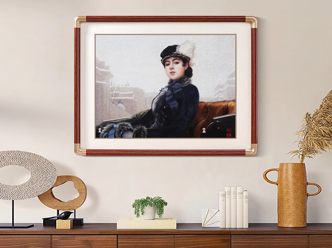刺绣藏品《无名女郎》：苏绣艺术的精妙呈现