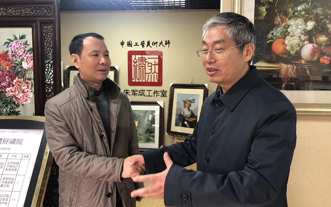 林正玉率队走访慰问朱军成大师工作室，彰显政协关怀与文化担当
