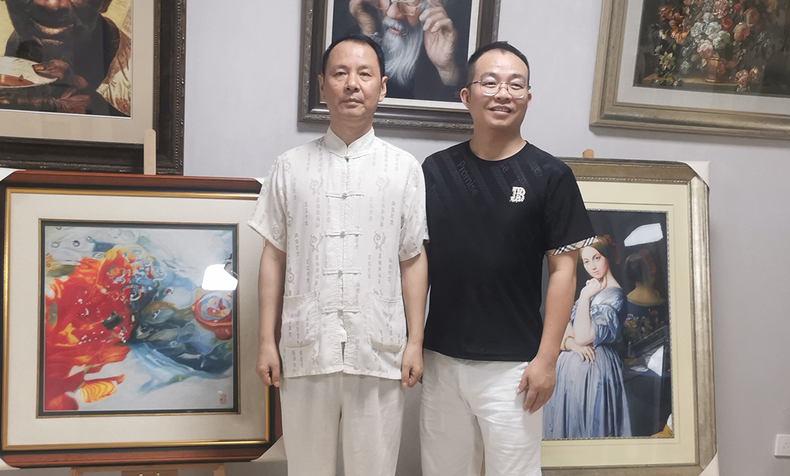 朱军成大师和聚元祥王新元携手共进，刺绣传承与创新的新征程